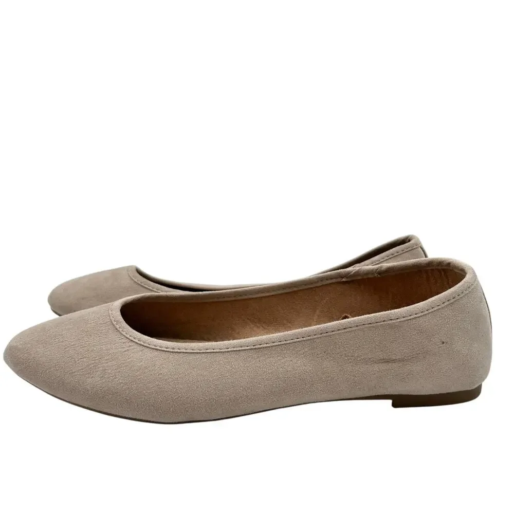 Old Navy Women's Blush Faux-Suede‎ Pointy Ballet Flats Size 10